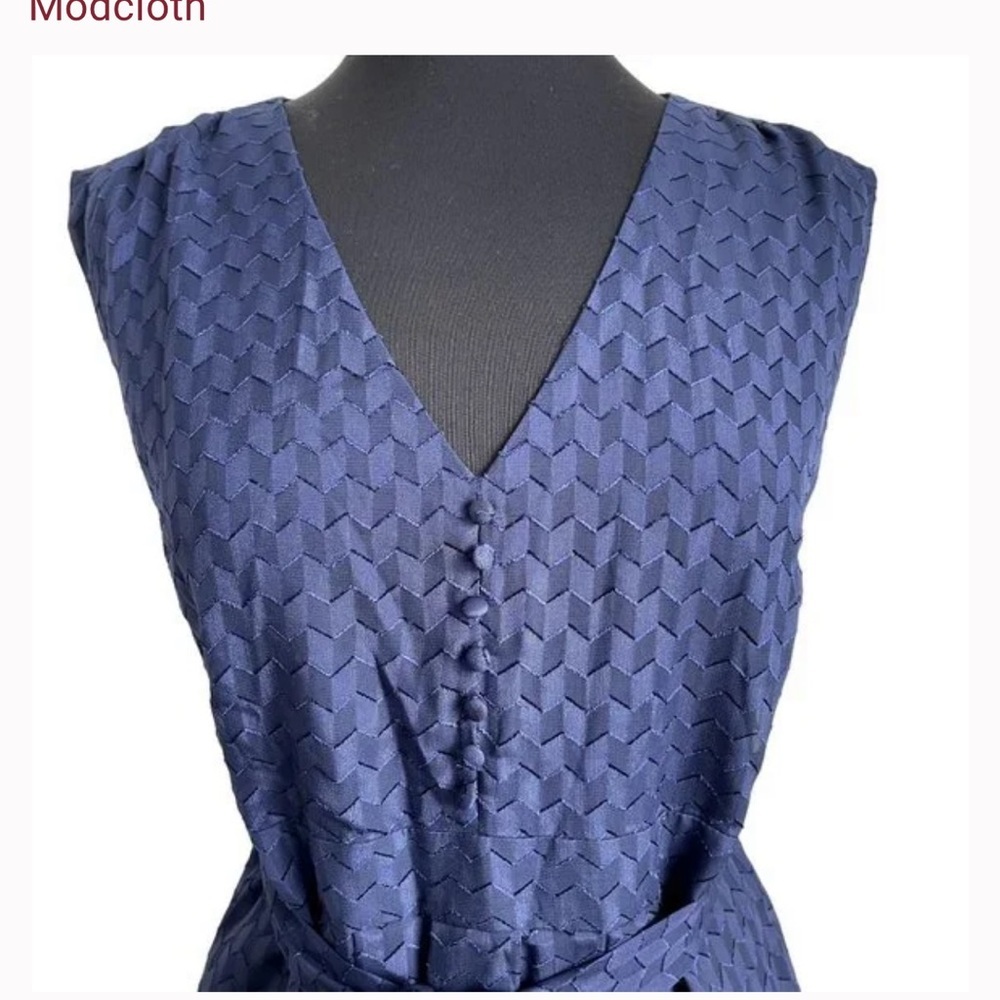 ModCloth navy dress size L - Picture 4 of 14